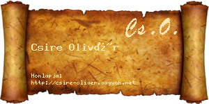 Csire Olivér névjegykártya
