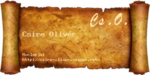 Csire Olivér névjegykártya